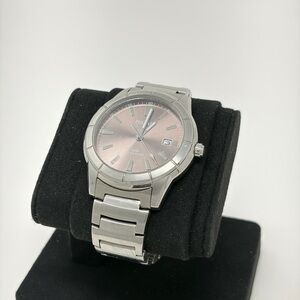 Pulsar Mens Watch Stainless Steel Gray Dial Quartz Date 50M Water Resist